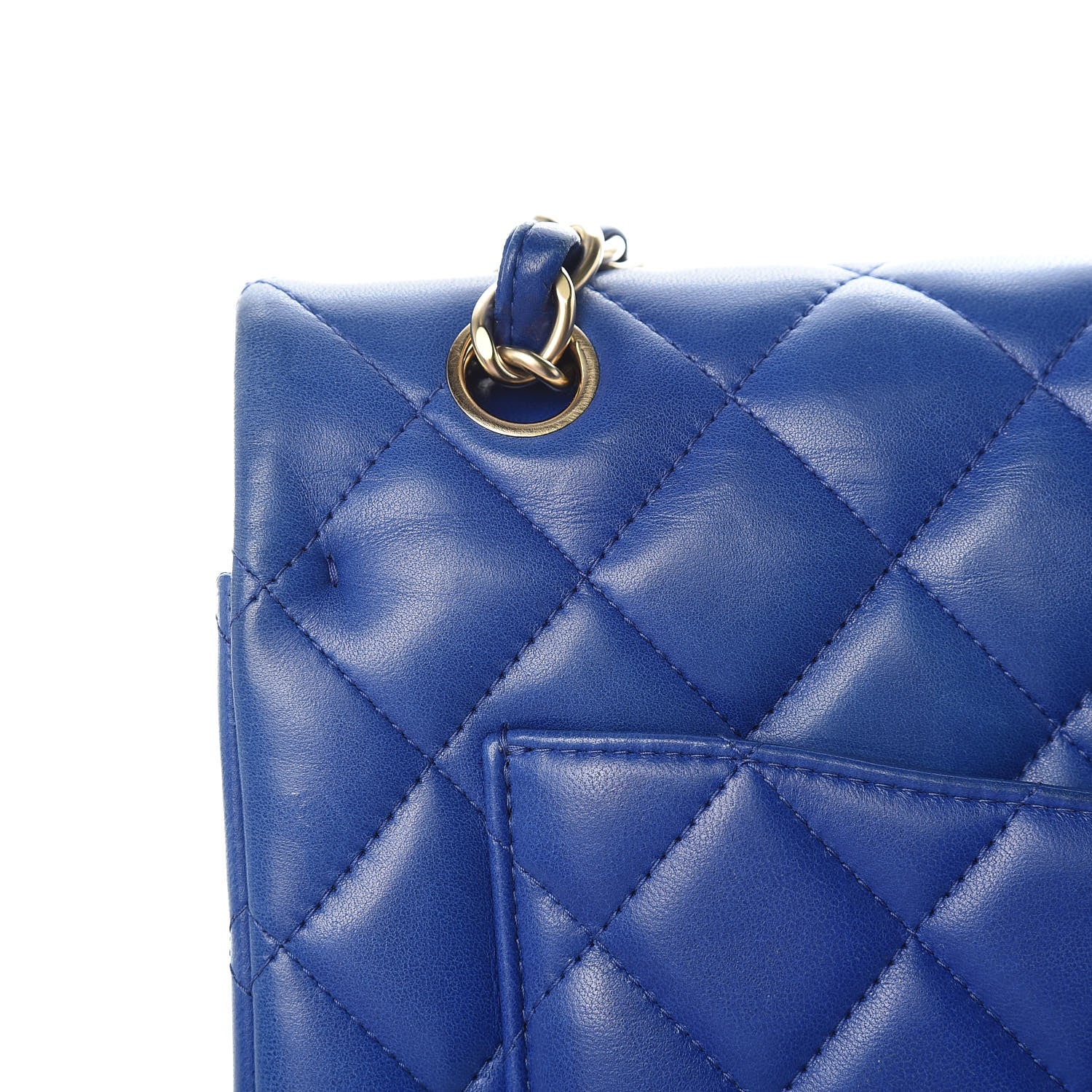 Chanel Lambskin Quilted Maxi Double Flap Blue 19 of 19