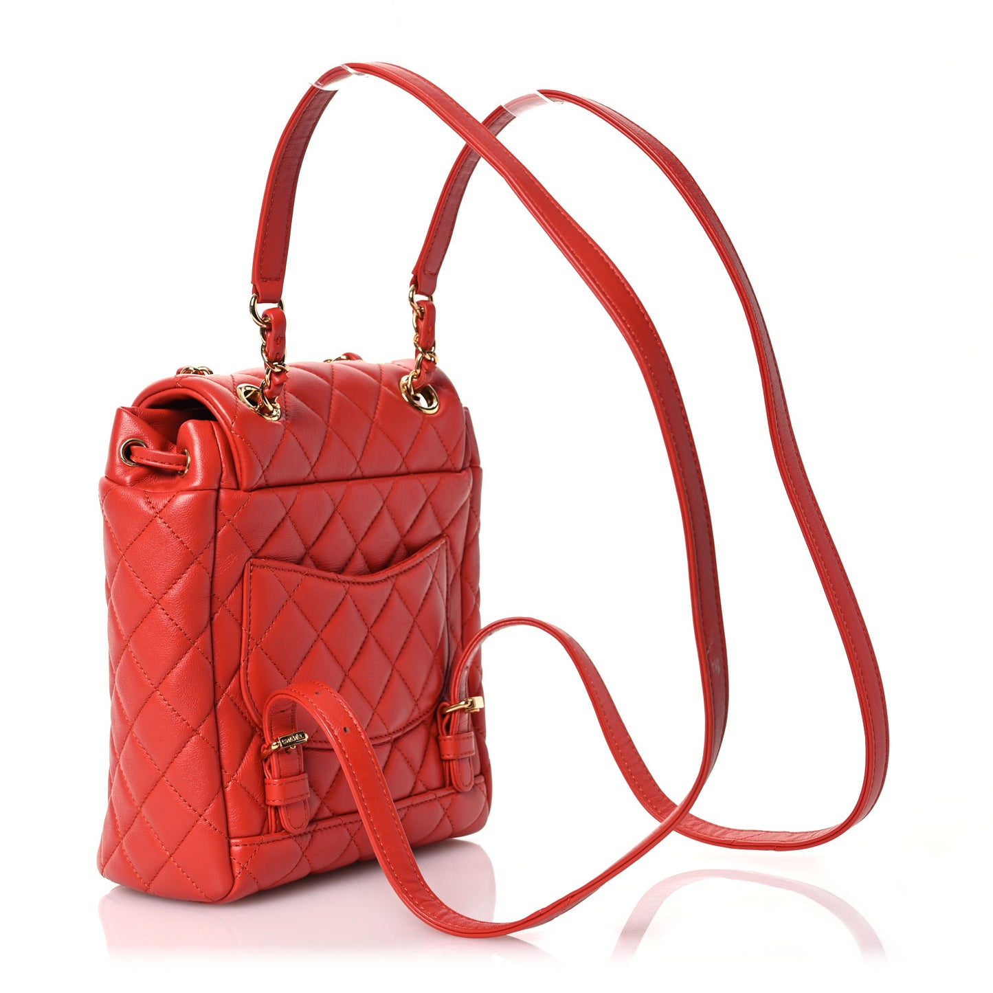Calfskin Quilted Mini Urban Spirit Backpack Red