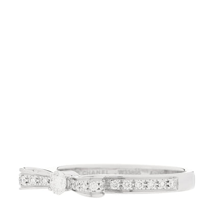 Chanel 18K White Gold Diamond Ruban Ring 50 5.25 4 of 7