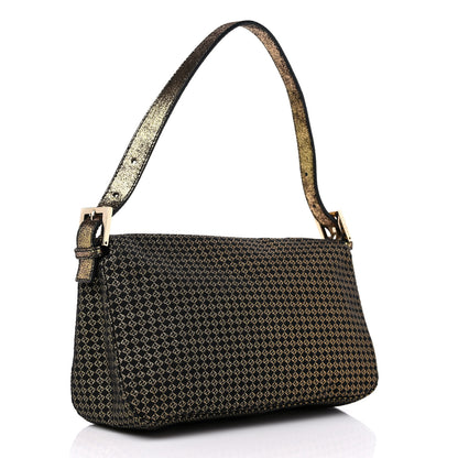 Fendi Micro Zucchino Baguette Black Gold 3 of 9