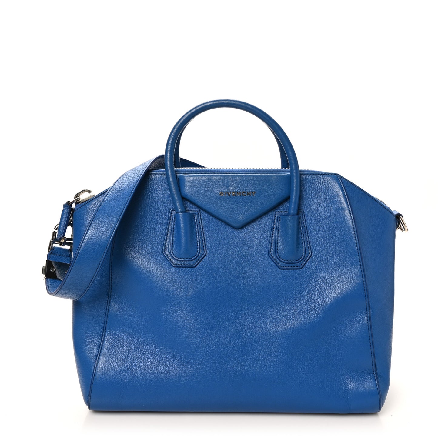 Sugar Goatskin Medium Antigona Bright Blue