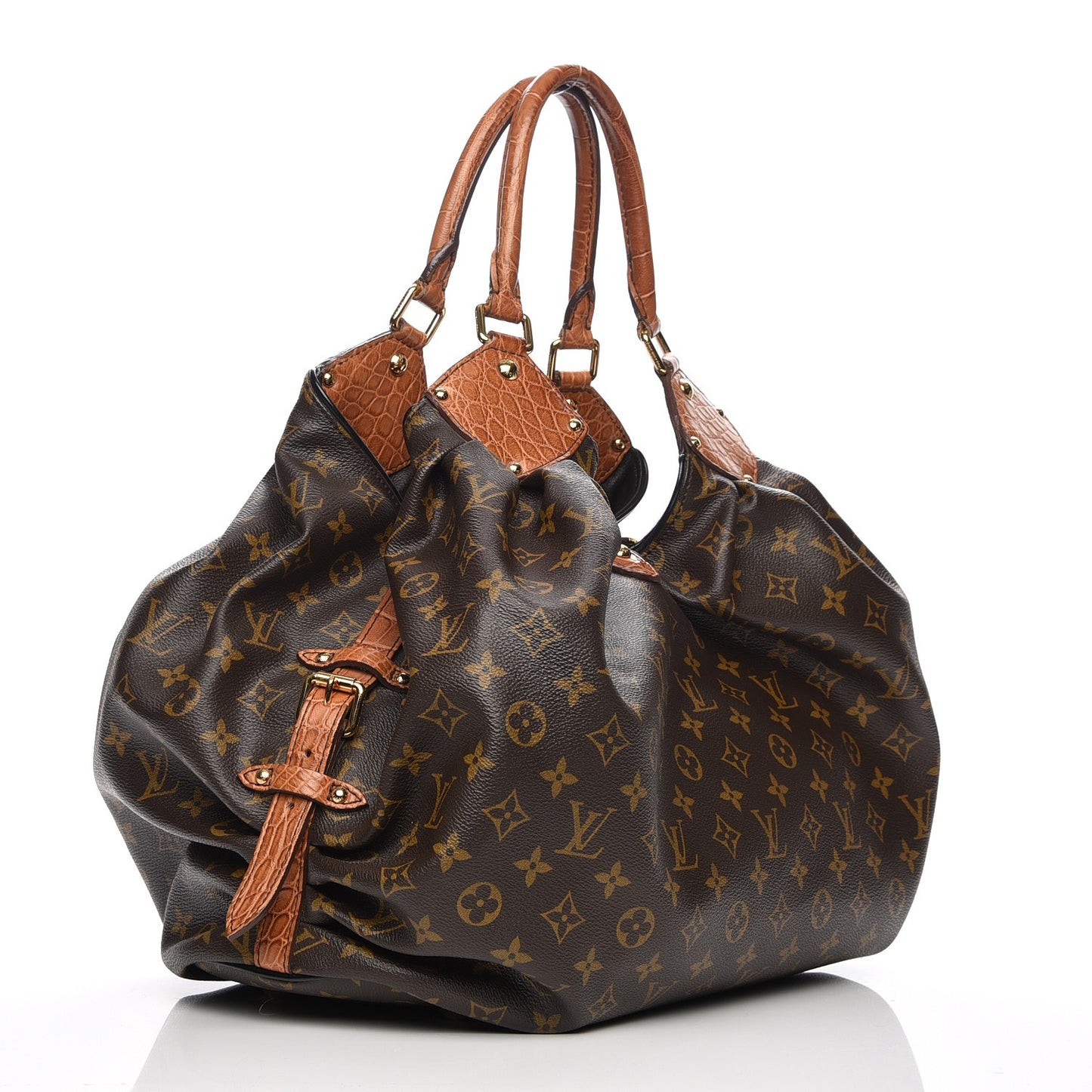 Monogram Mahina XL Crocodile Trim Tote