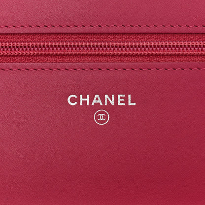 Chanel Patent Quilted Brilliant Wallet On Chain WOC Red 6 of 11