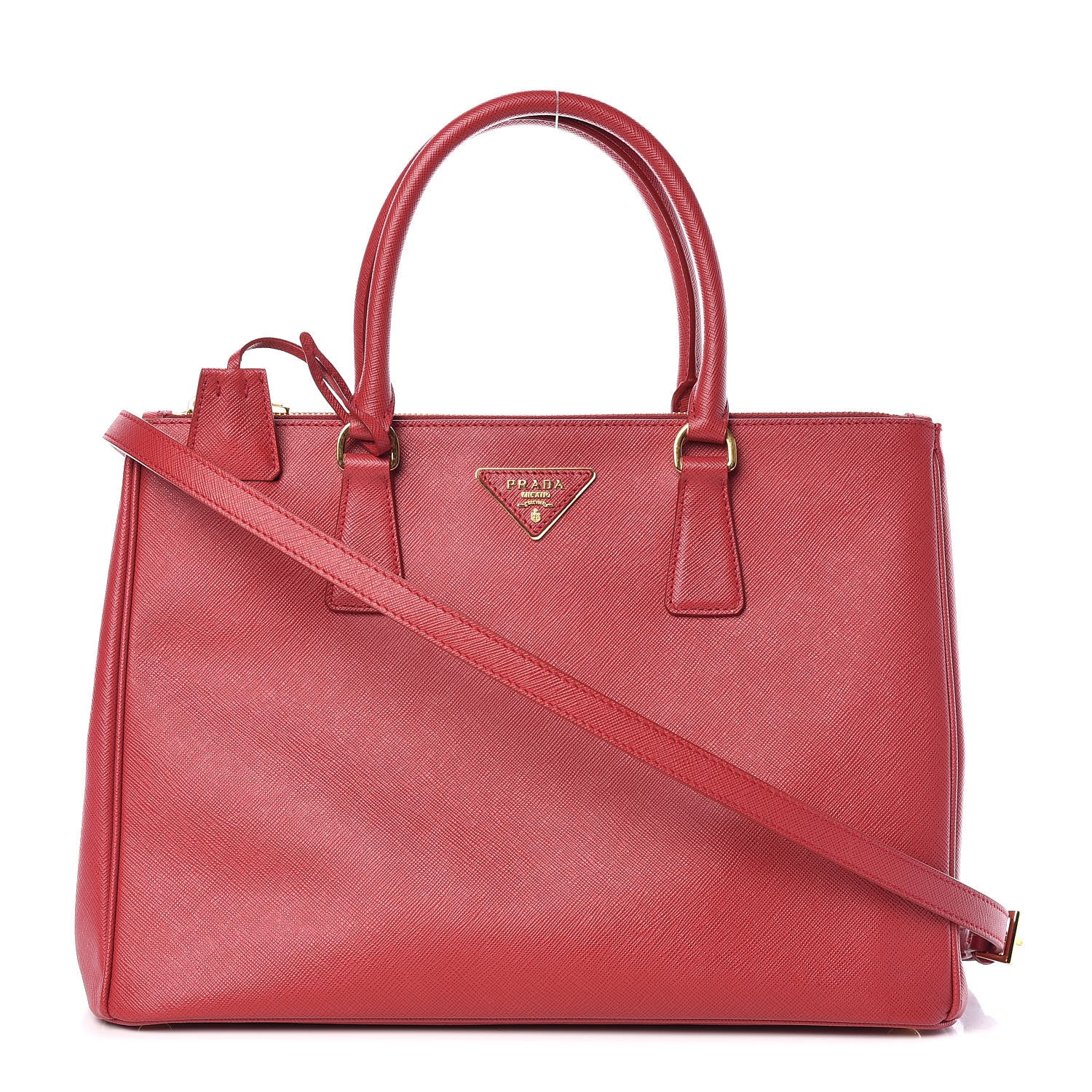 Prada Saffiano Medium Galleria Double Zip Tote Fuoco 1 of 10