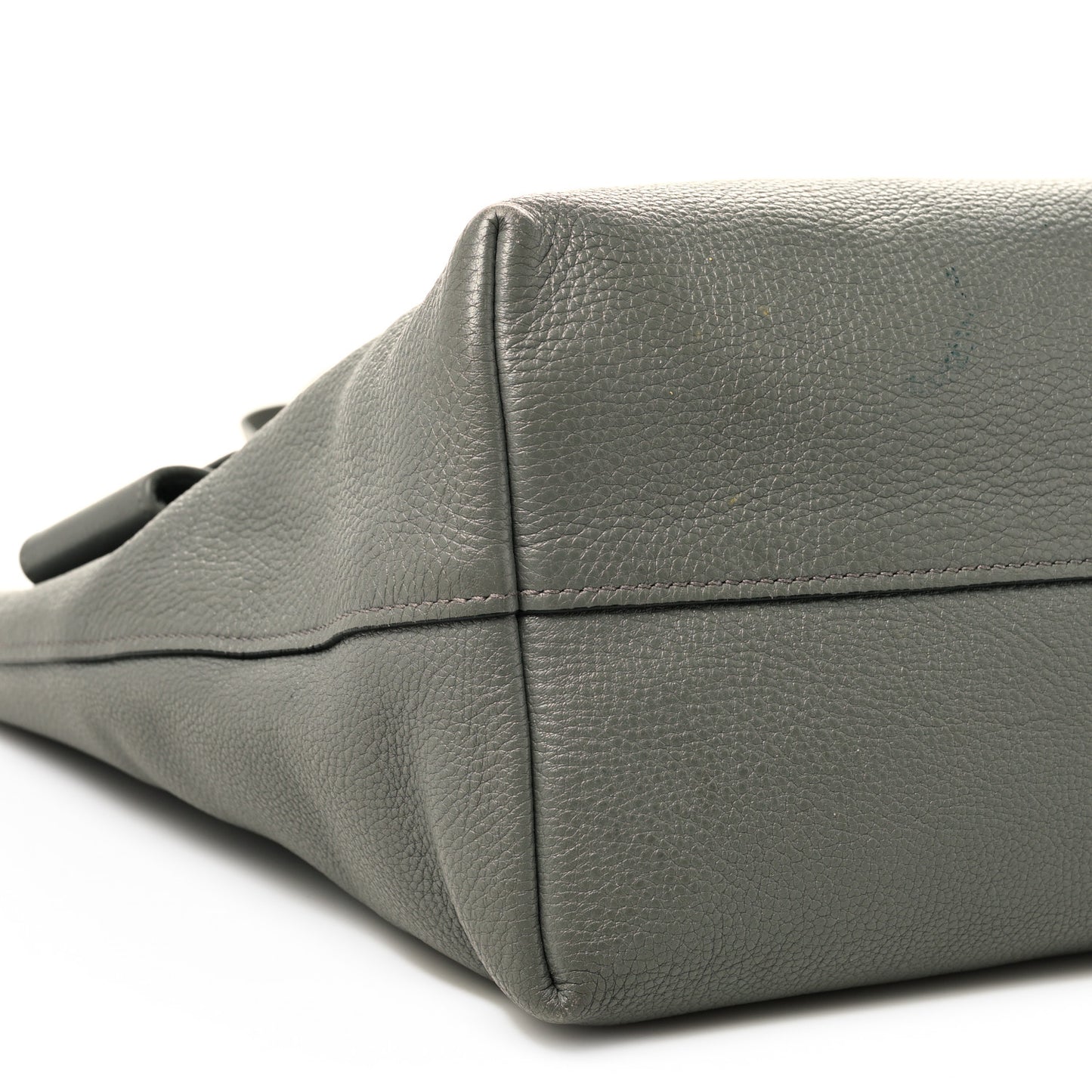 Vitello Daino Pocket Shopping Tote Marmo