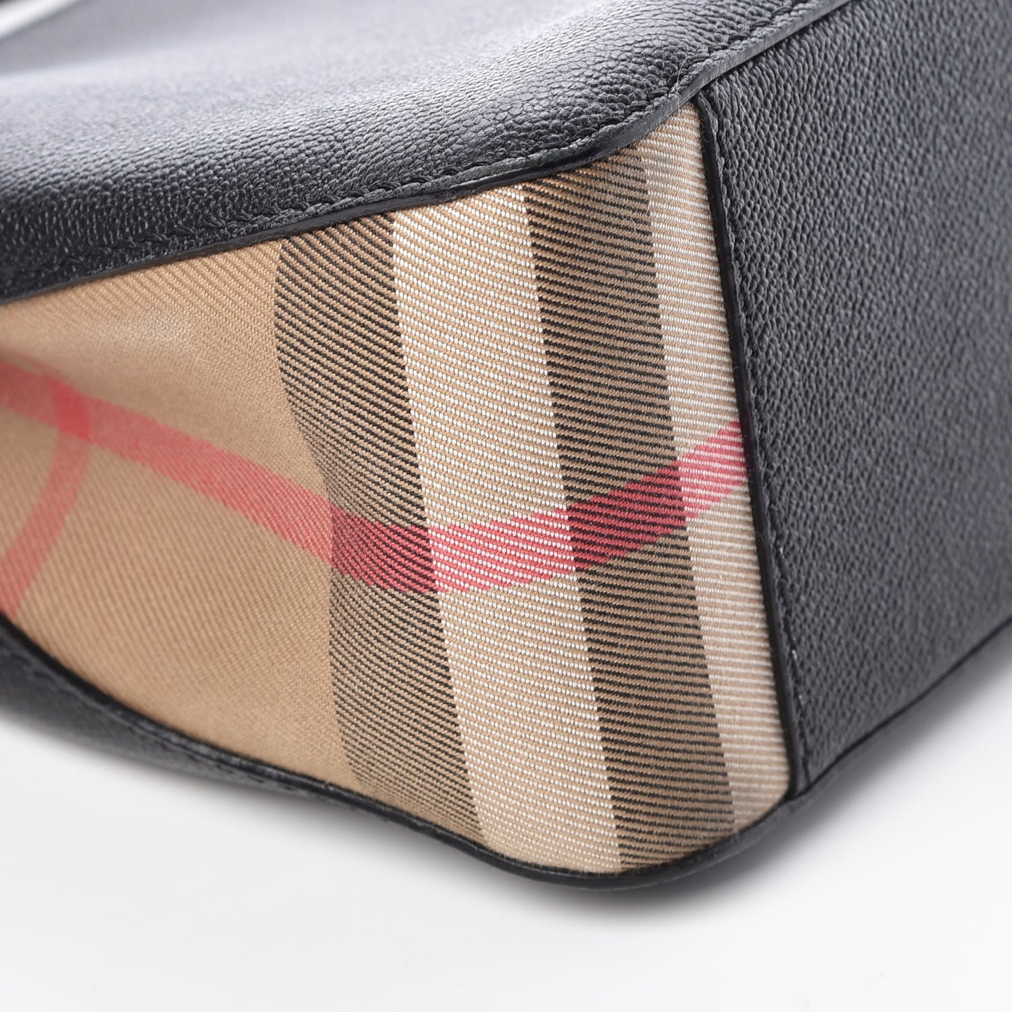 Soft Grain Calfskin House Check Small Helmsley Crossbody Black