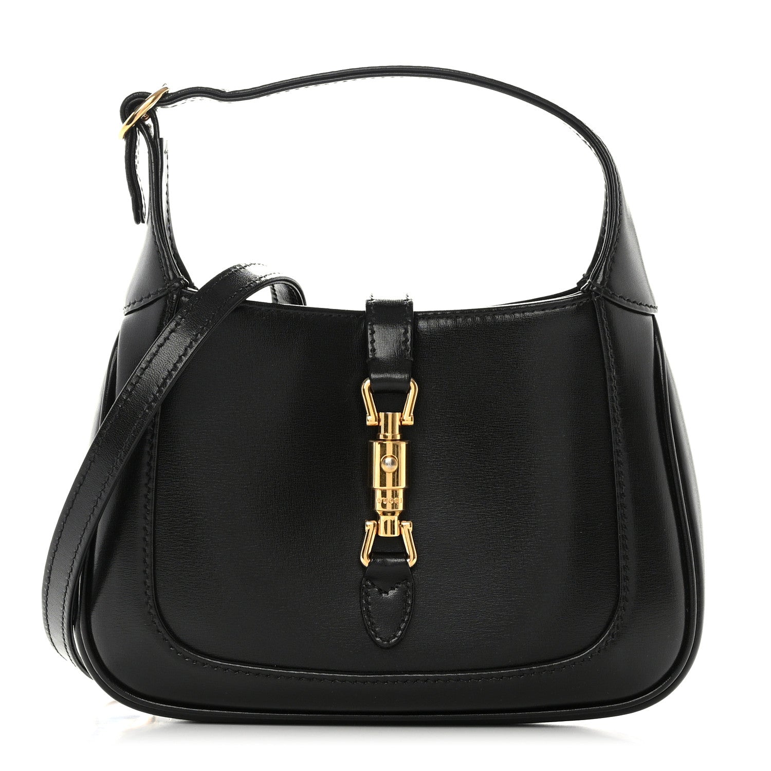 Gucci Boarded Dyana Lux Calfskin Mini Jackie 1961 Hobo Black 1 of 11