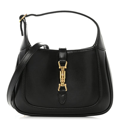 Gucci Boarded Dyana Lux Calfskin Mini Jackie 1961 Hobo Black 1 of 11