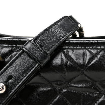 Chanel Aged Calfskin Quilted Small Gabrielle Hobo Black 8 of 10