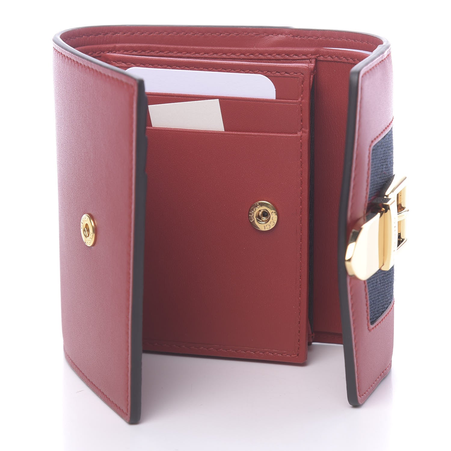 Gucci Calfskin Sylvie Wallet Hibiscus Red 5 of 8