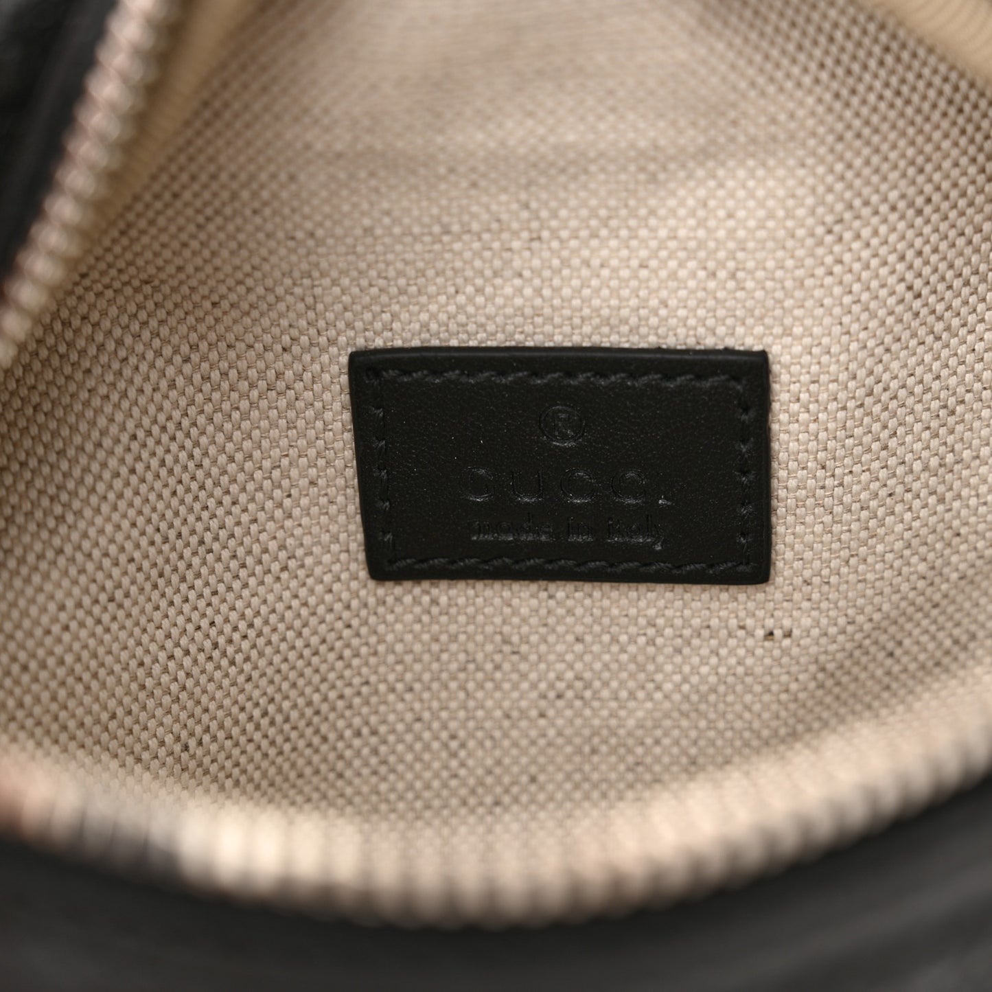 Calfskin GG Tennis Embossed Belt Bag Black