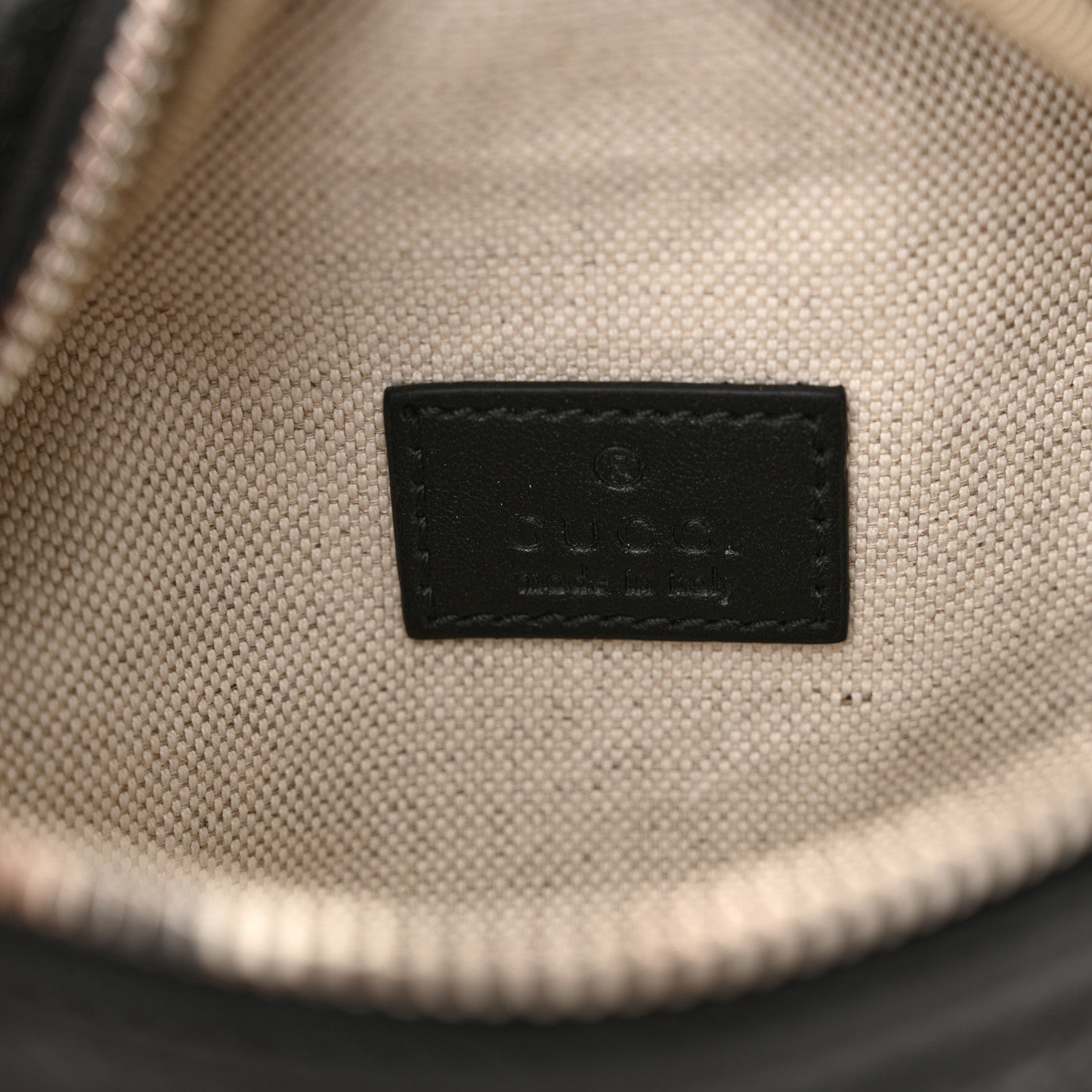 Gucci Calfskin GG Tennis Embossed Belt Bag Black 6 of 11