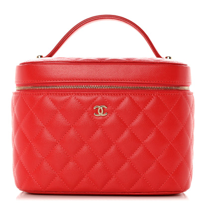 Chanel Caviar Quilted Large Vanity Pouch Red 1 of 12