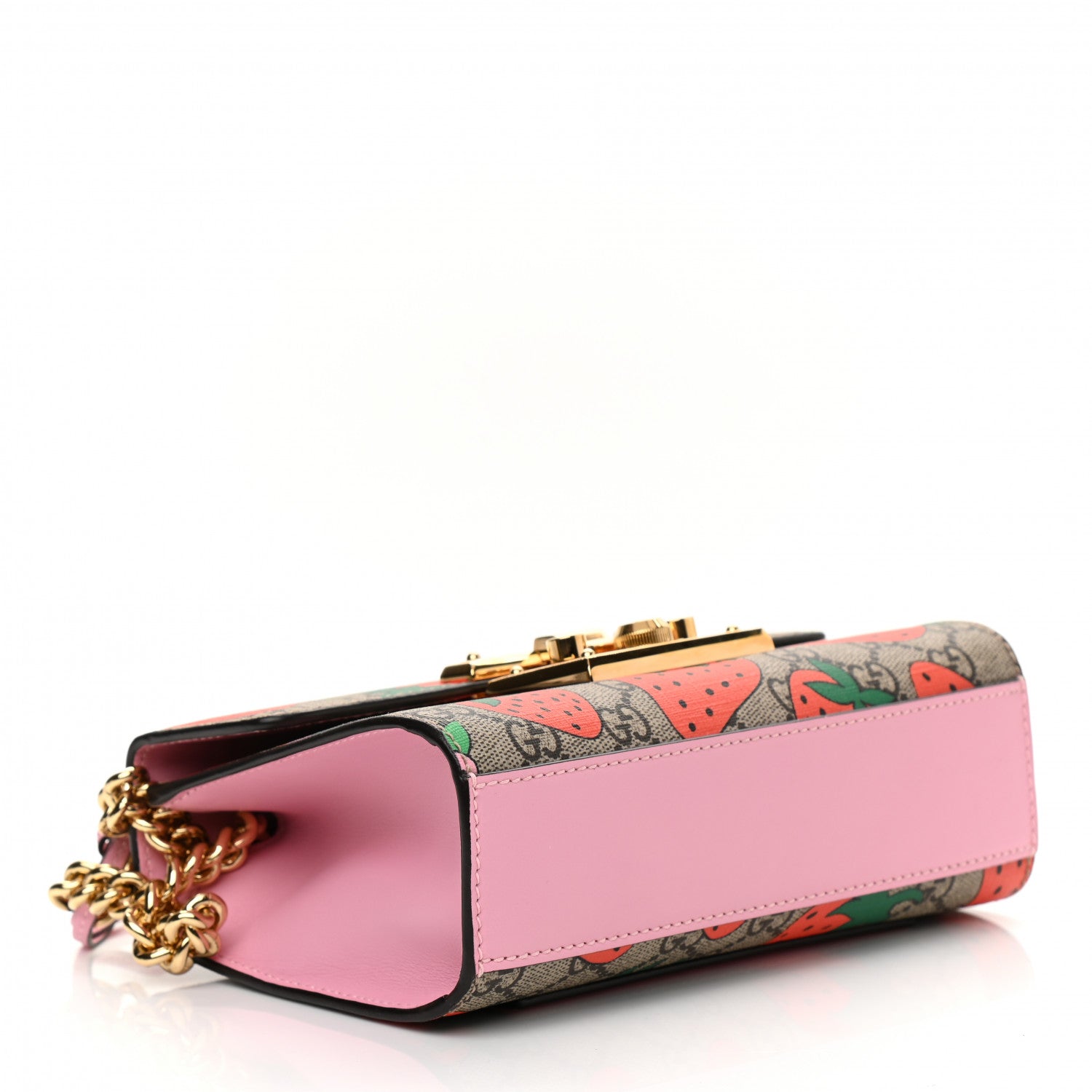 Gucci GG Supreme Monogram Strawberry Small Padlock Shoulder Bag 4 of 11