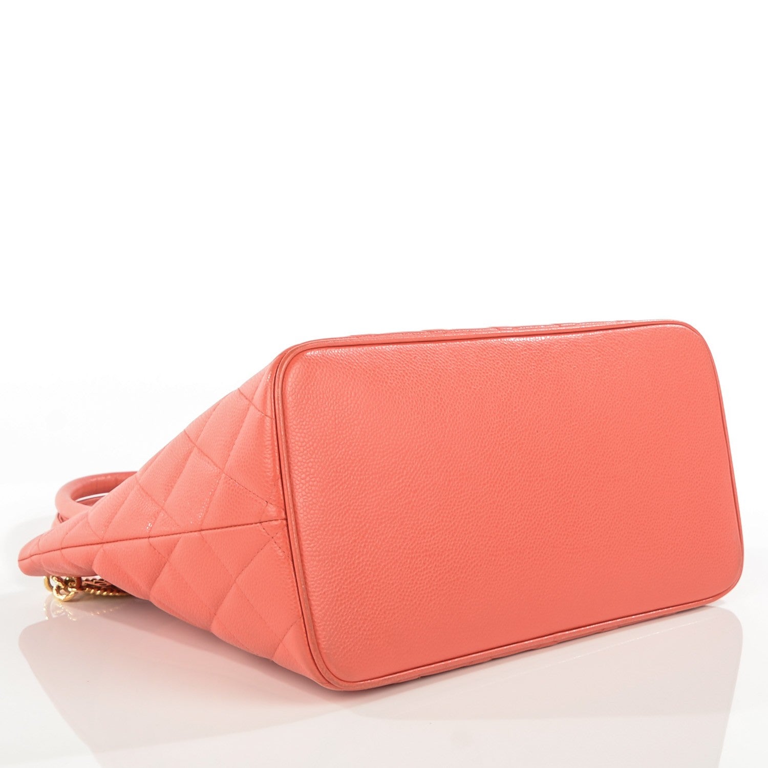 Chanel Caviar Quilted Medallion Tote Orange 4 of 7