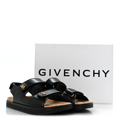 Givenchy Calfskin 4G Strap Flat Sandals 37 Black 10 of 10