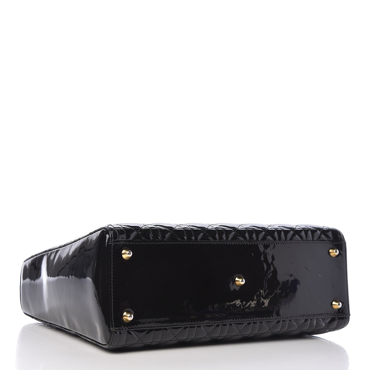 Christian Dior Patent Cannage Large Lady Dior Black 4 of 11