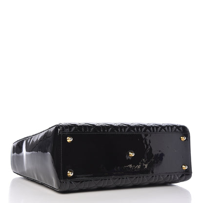 Christian Dior Patent Cannage Large Lady Dior Black 4 of 11