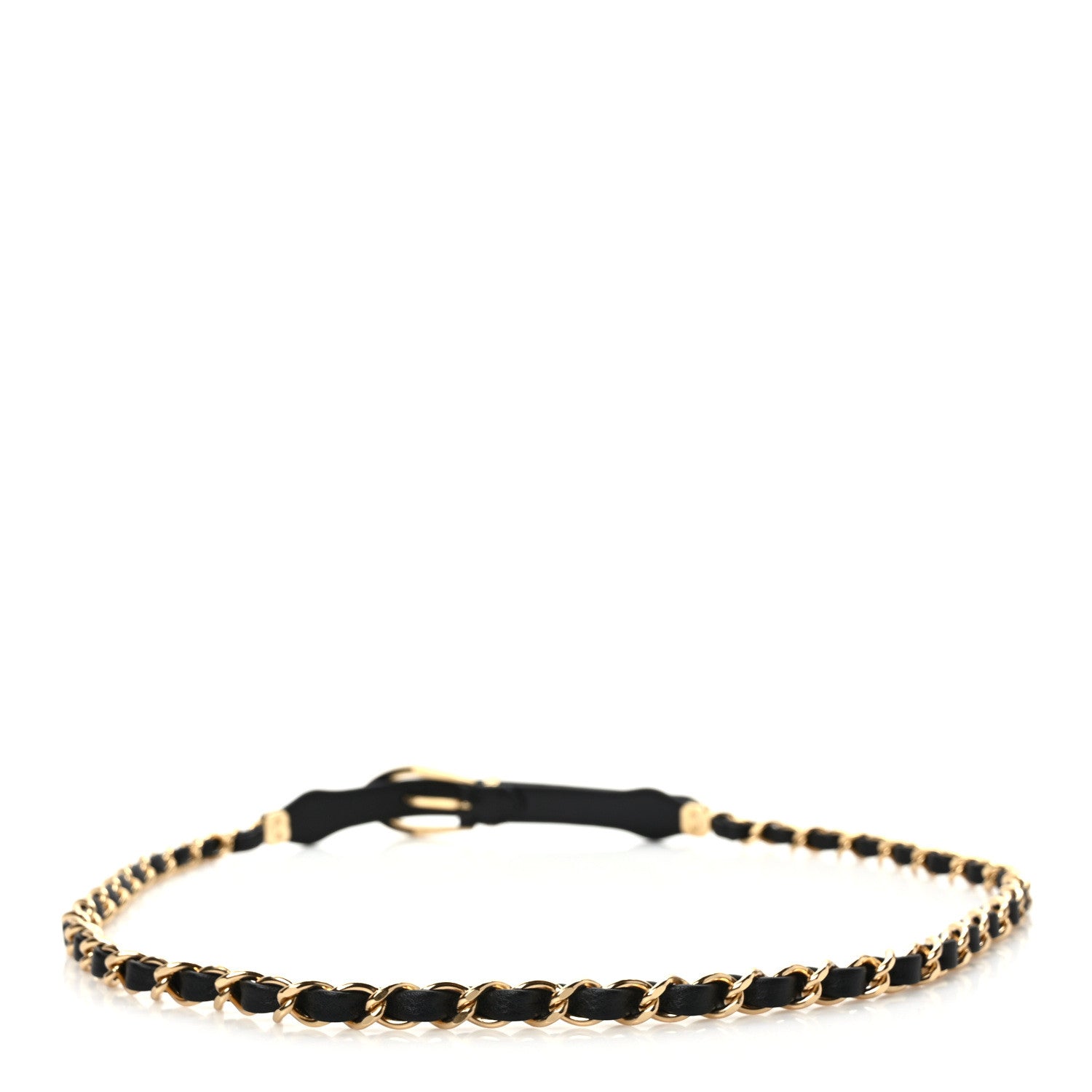 Chanel Metal Lambskin Chain Belt S Black 2 of 4
