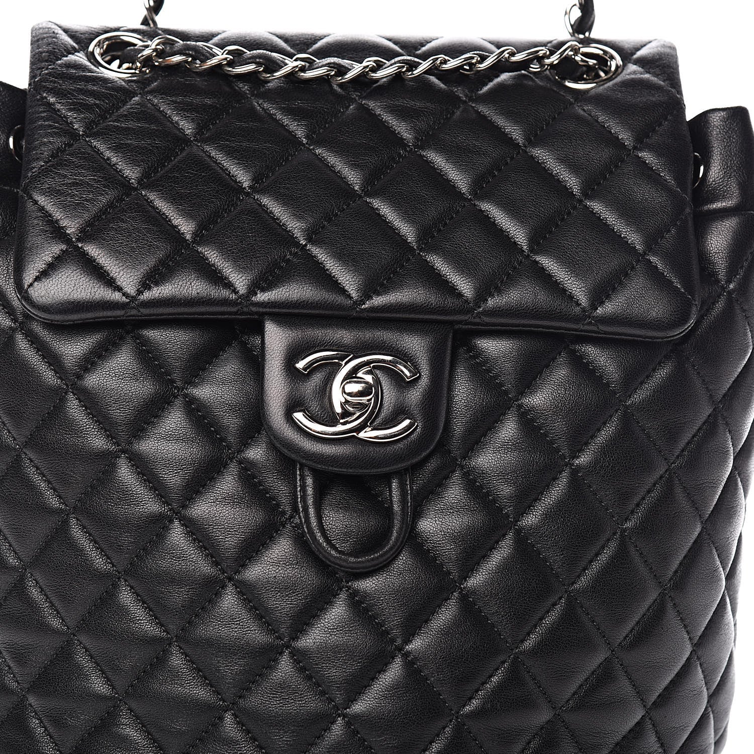 Chanel Lambskin Quilted Small Urban Spirit Backpack Black 10 of 10