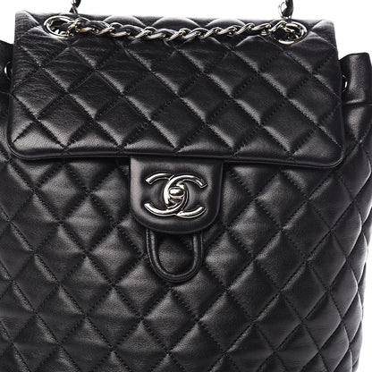 Chanel Lambskin Quilted Small Urban Spirit Backpack Black 10 of 10