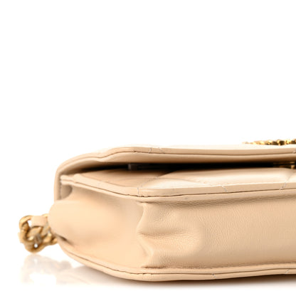 Chanel Lambskin Quilted Chanel 19 Wallet On Chain WOC Beige 9 of 12