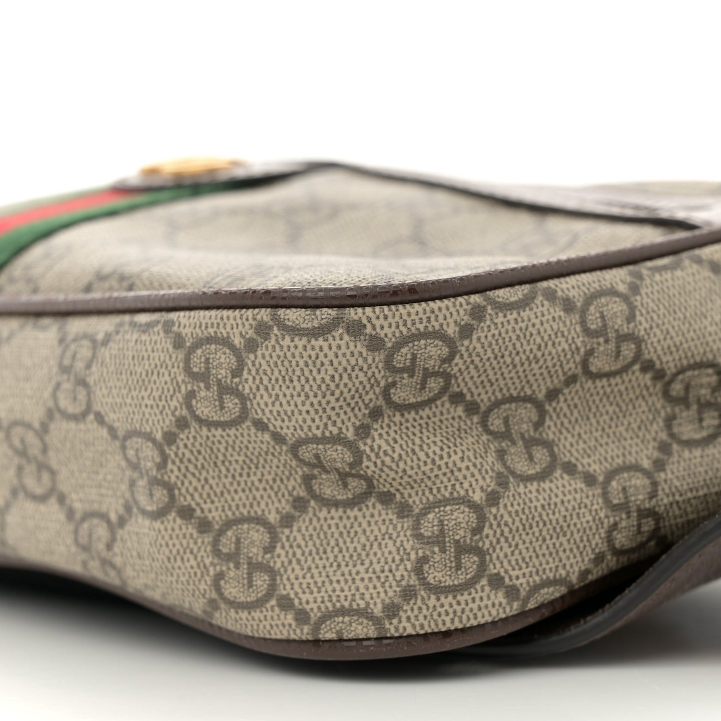 Soft GG Supreme Monogram Medium Ophidia Belt Bag Dark Brown