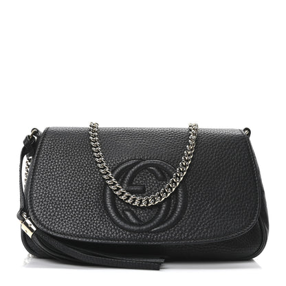 Gucci Pebbled Calfskin Medium Soho Flap Crossbody Black 1 of 10