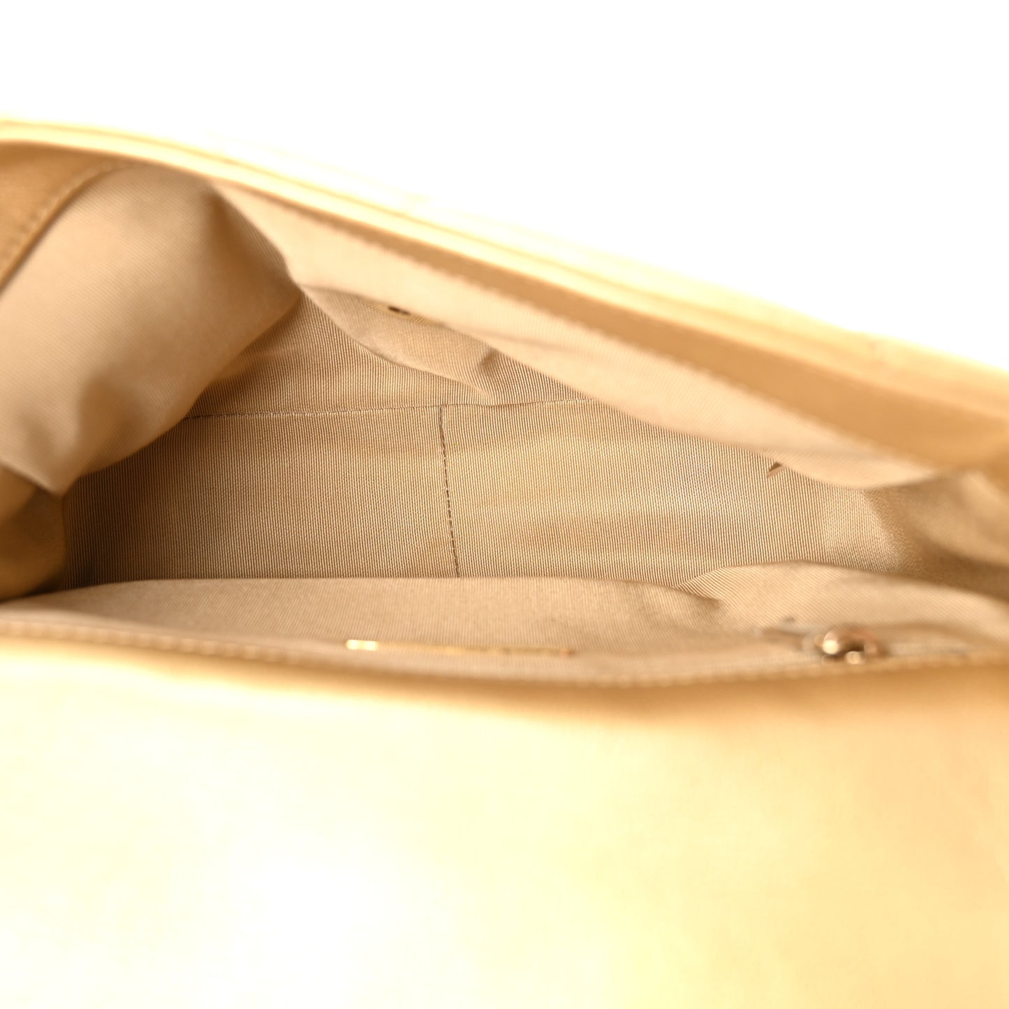 Metallic Goatskin Quilted Medium Chanel 19 Flap Gold