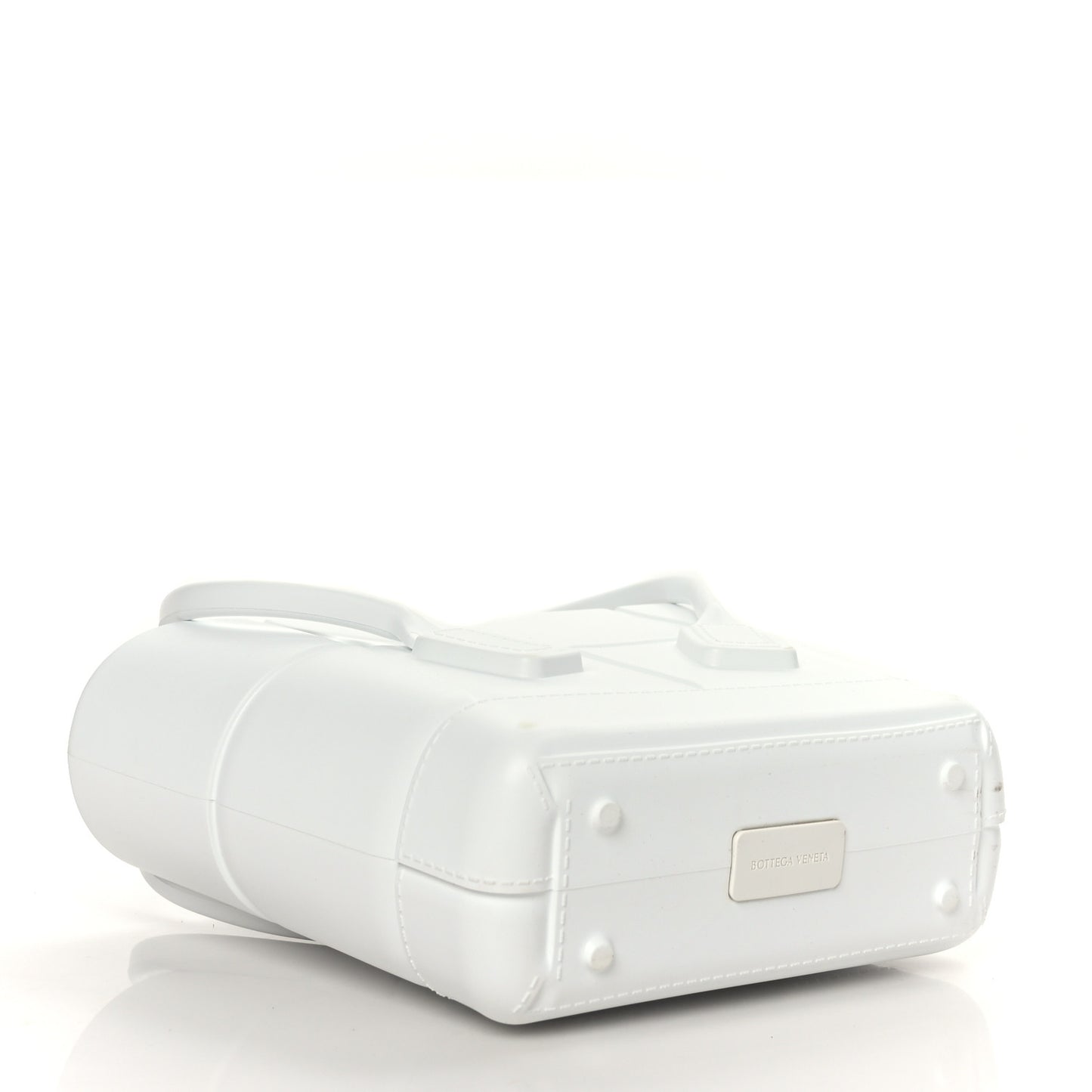 Rubber Intrecciato Mini Arco Tote White