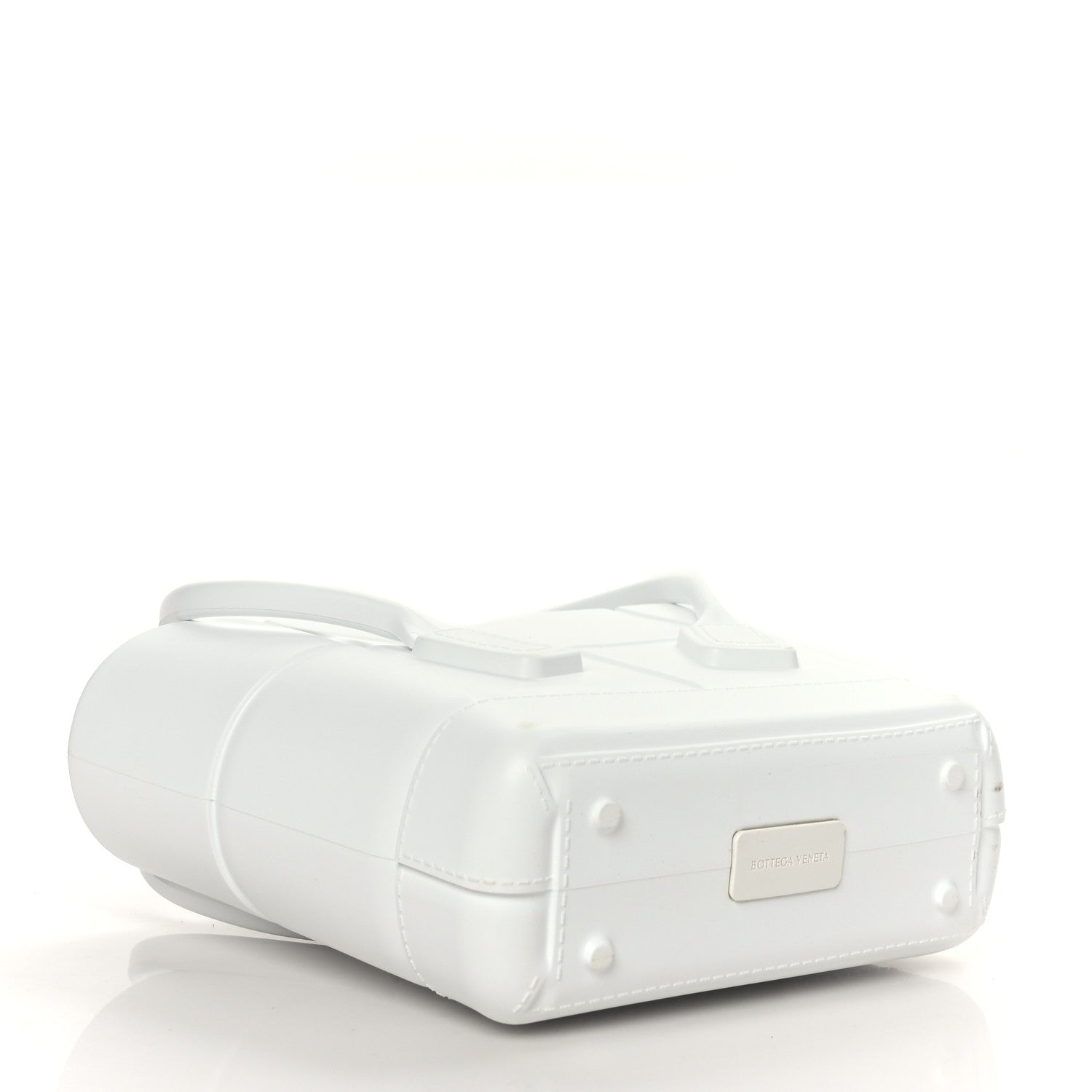 Bottega Veneta Rubber Intrecciato Mini Arco Tote White 4 of 11