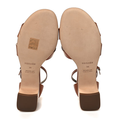 Hermes Calfskin Encens 50 Sandals 38 Naturel 5 of 8