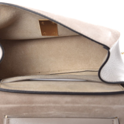 Chloe Suede Smooth Calfskin Drew Shoulder Bag Motty Grey 5 of 10