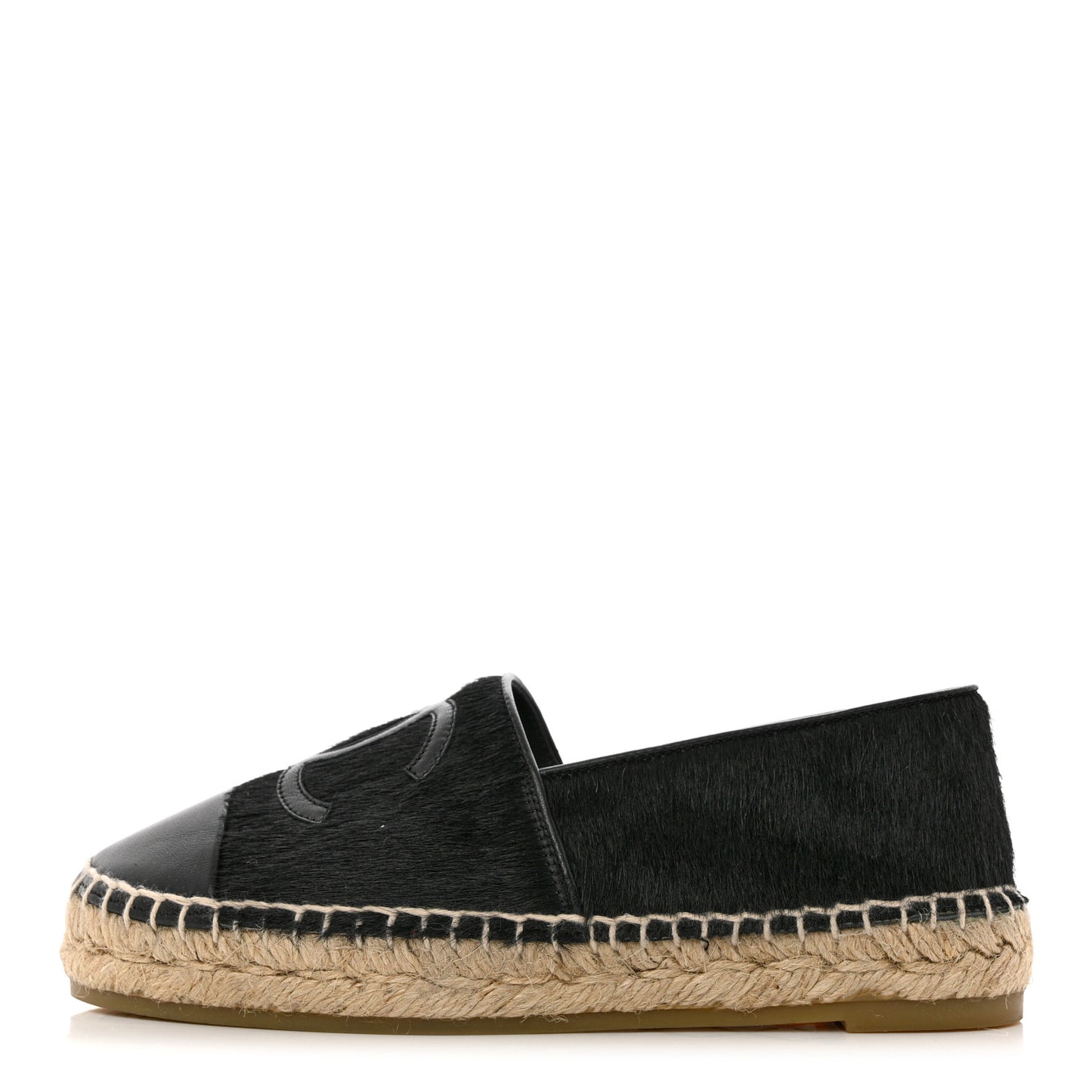Calfskin Hair CC Espadrilles 35 Black