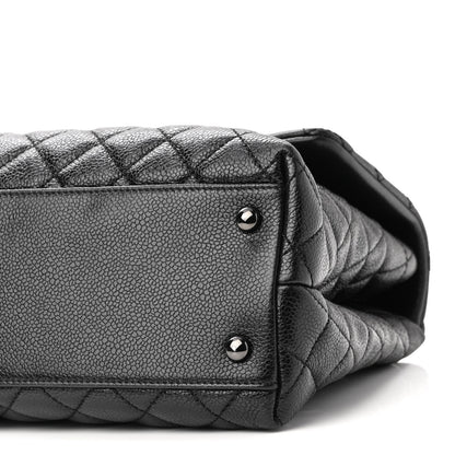 Chanel Caviar Quilted Medium Coco Handle Flap So Black 10 of 10