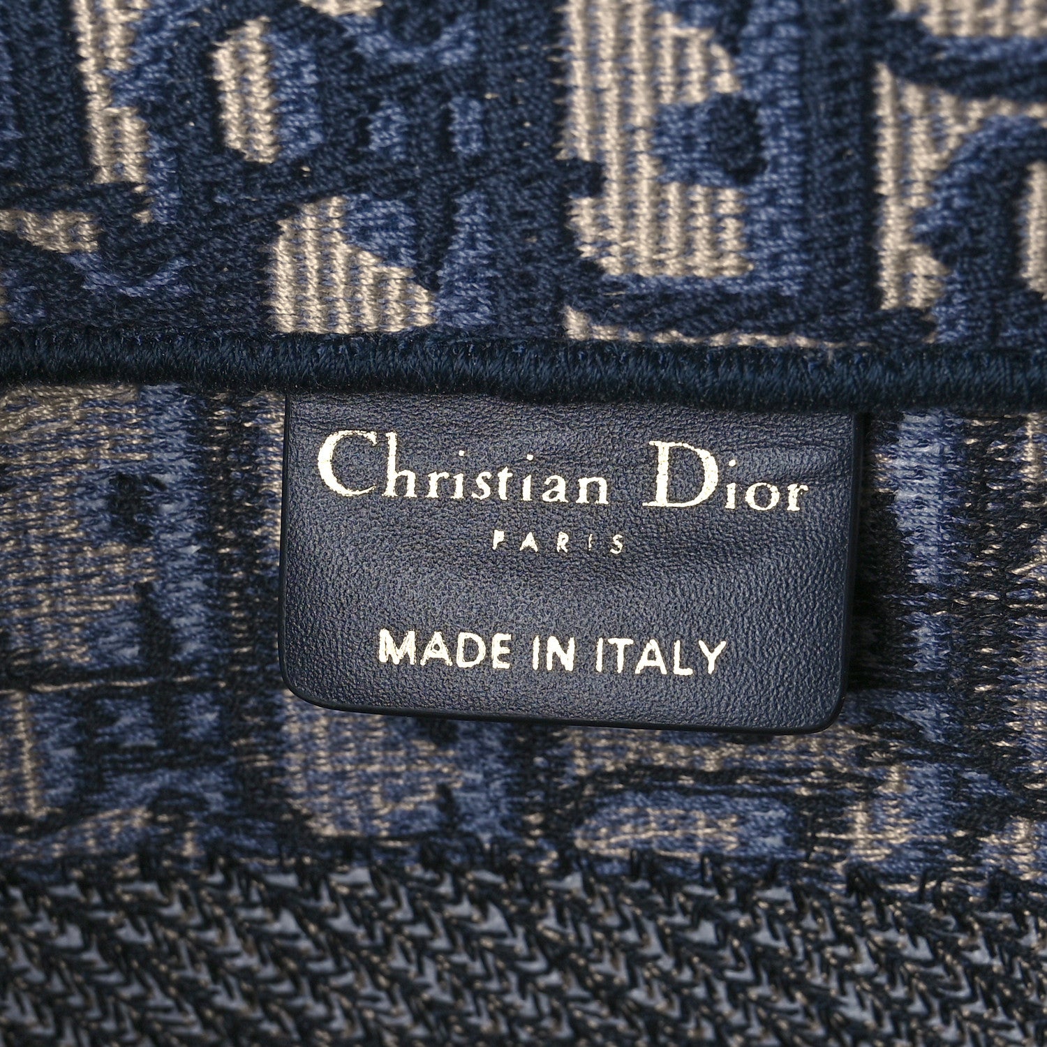 Christian Dior Oblique Small Book Tote Blue Multicolor 7 of 12