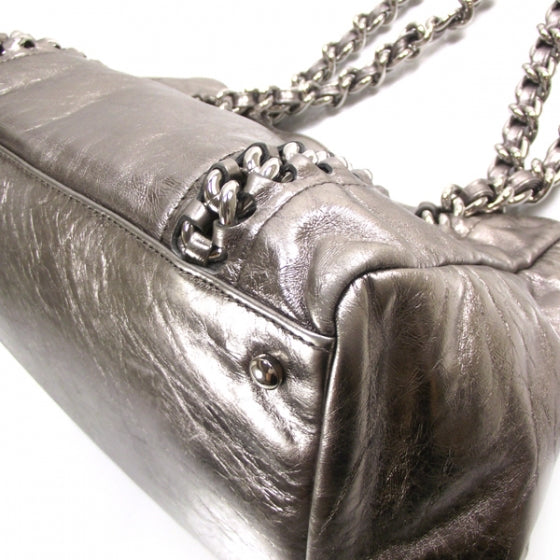 Chanel Leather Modern Chain Tote Metallic 5 of 13