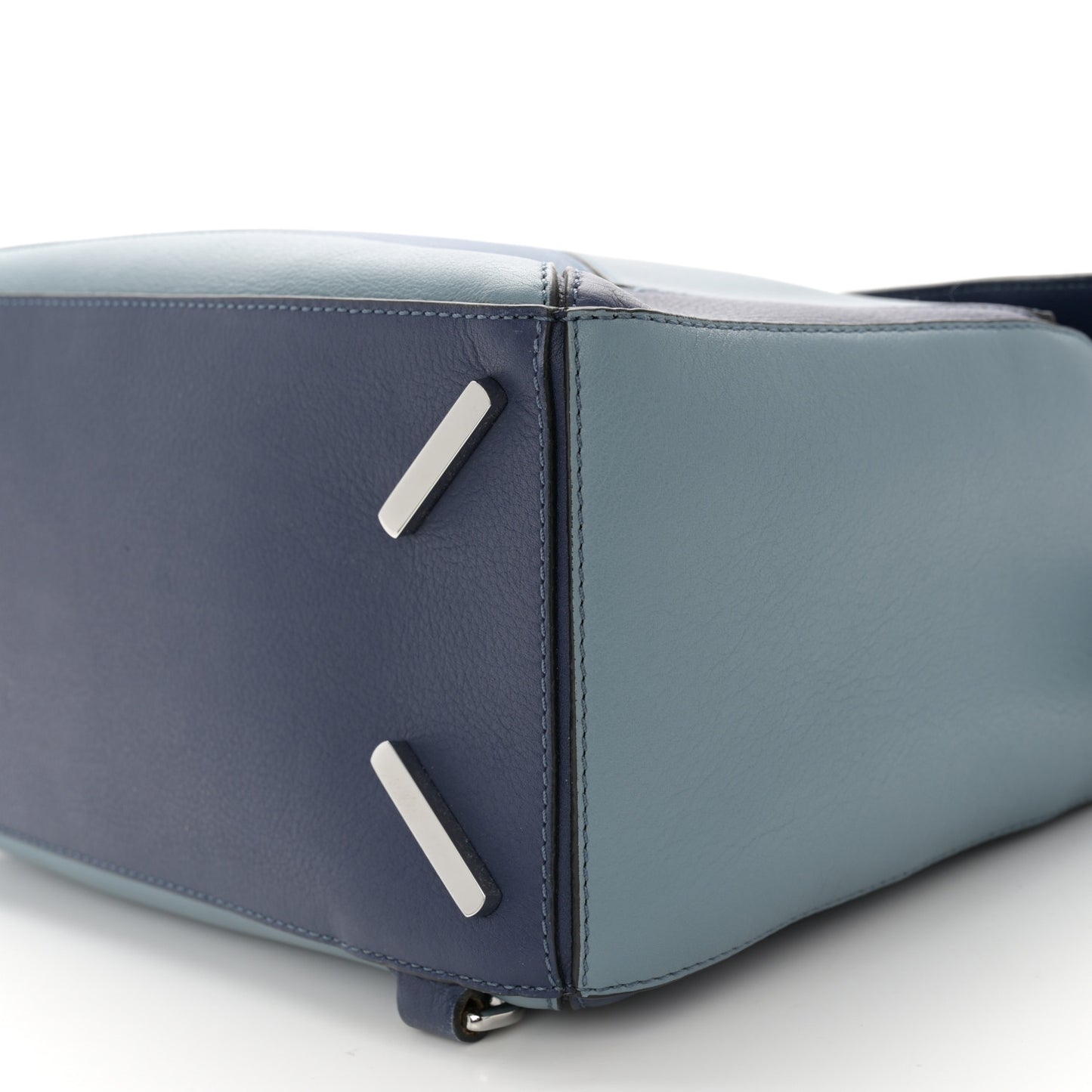 Calfskin Medium Puzzle Bag Marine Stone Steel Blue