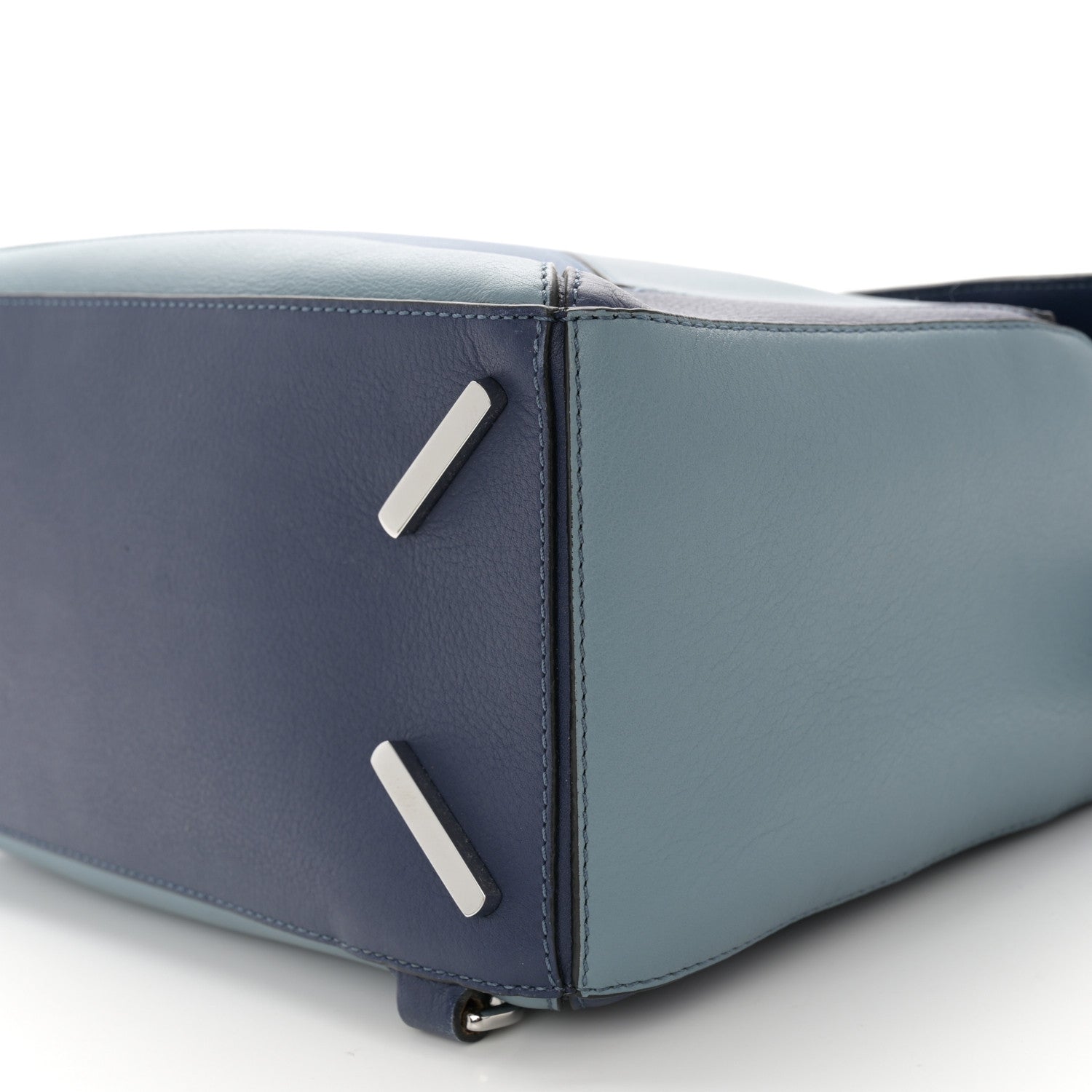 Loewe Calfskin Medium Puzzle Bag Marine Stone Steel Blue 10 of 11