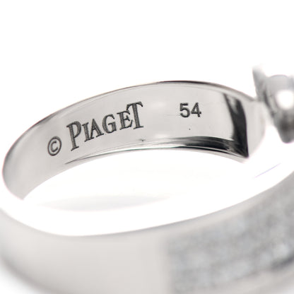 Piaget 18K White Gold Diamond Pink Sapphire Miss Protocol Ring 54 6.75 6 of 6