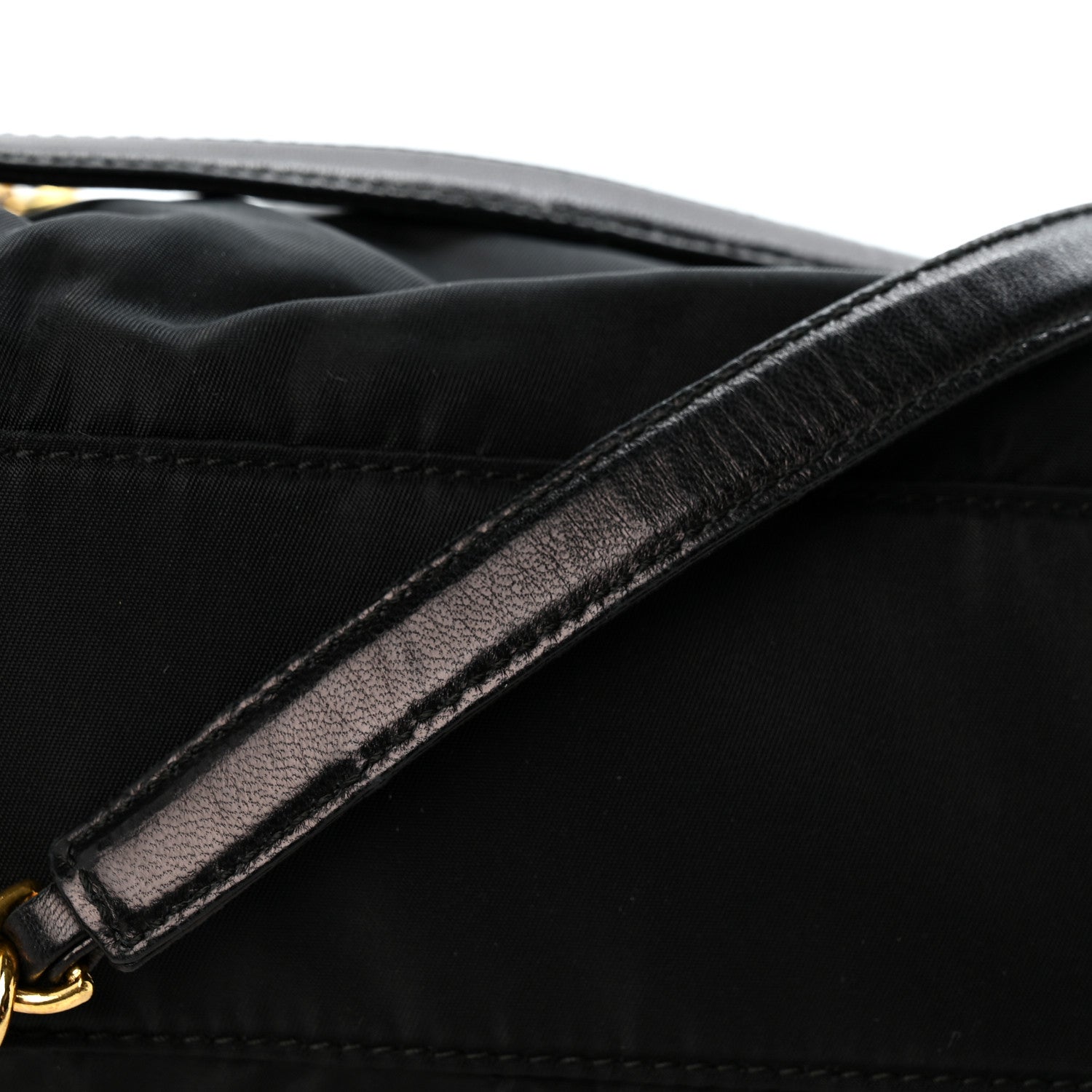 Prada Tessuto Nylon Acciaio Chain Shoulder Bag Black 12 of 12