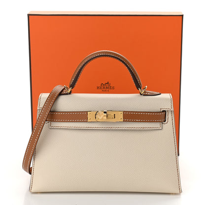 Hermes Epsom Horseshoe Mini Kelly Sellier 20 Craie Gold 33 of 33
