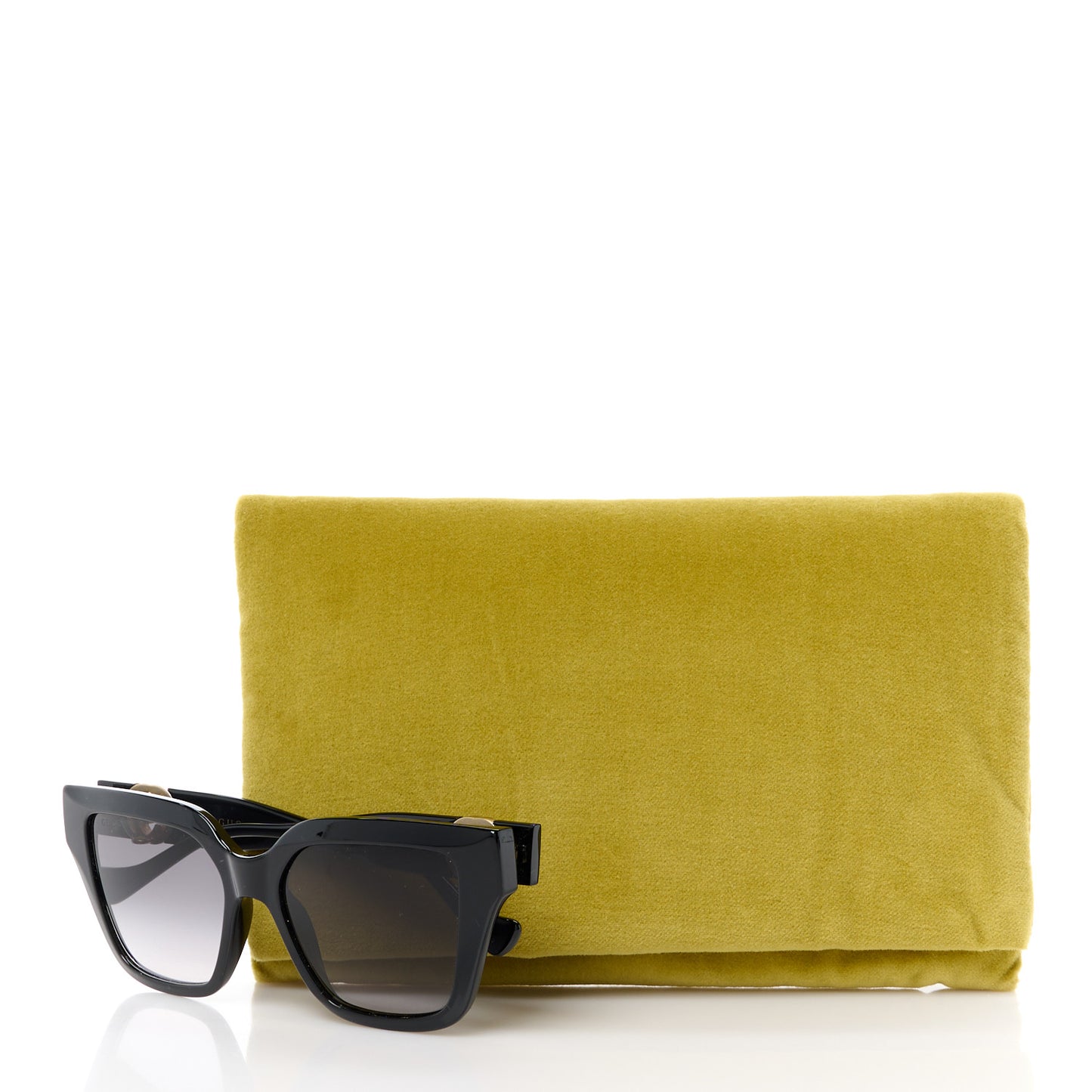 Acetate Square Frame Chain Sunglasses GG1023S Black