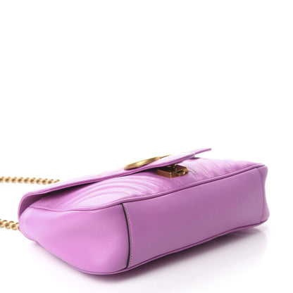 Gucci Calfskin Matelasse Small GG Marmont Shoulder Bag Candy Mousse 3 of 9