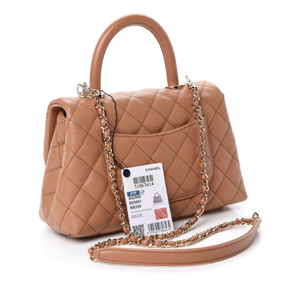 Chanel Caviar Quilted Mini Coco Handle Flap Brown 3 of 11