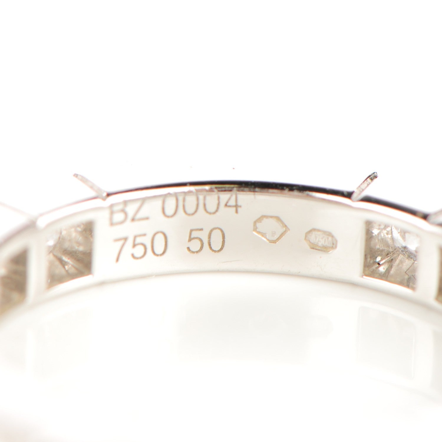 Cartier 18K White Gold Diamond 3mm Lanieres Ring 50 5.25 4 of 4