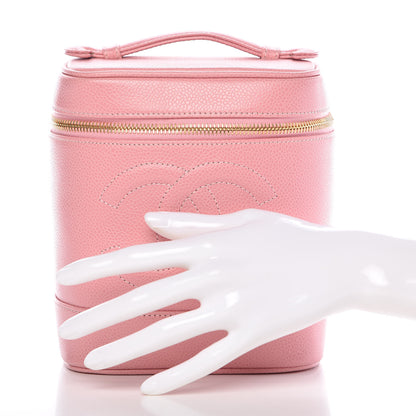 Chanel Caviar Vanity Cosmetic Case Pink 2 of 15