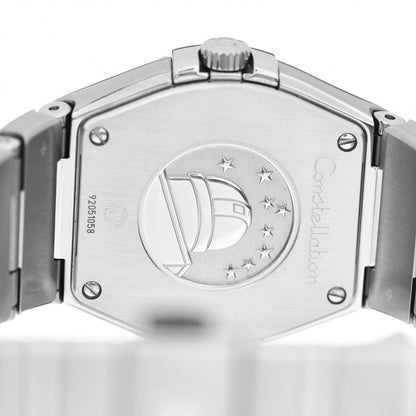 Omega Stainless Steel Diamond Blue Mother of Pearl 28mm Constellation Quartz Watch 123.10.24.60.57.001 4 of 4