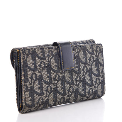 Christian Dior Monogram Saddle Wallet Navy 3 of 7