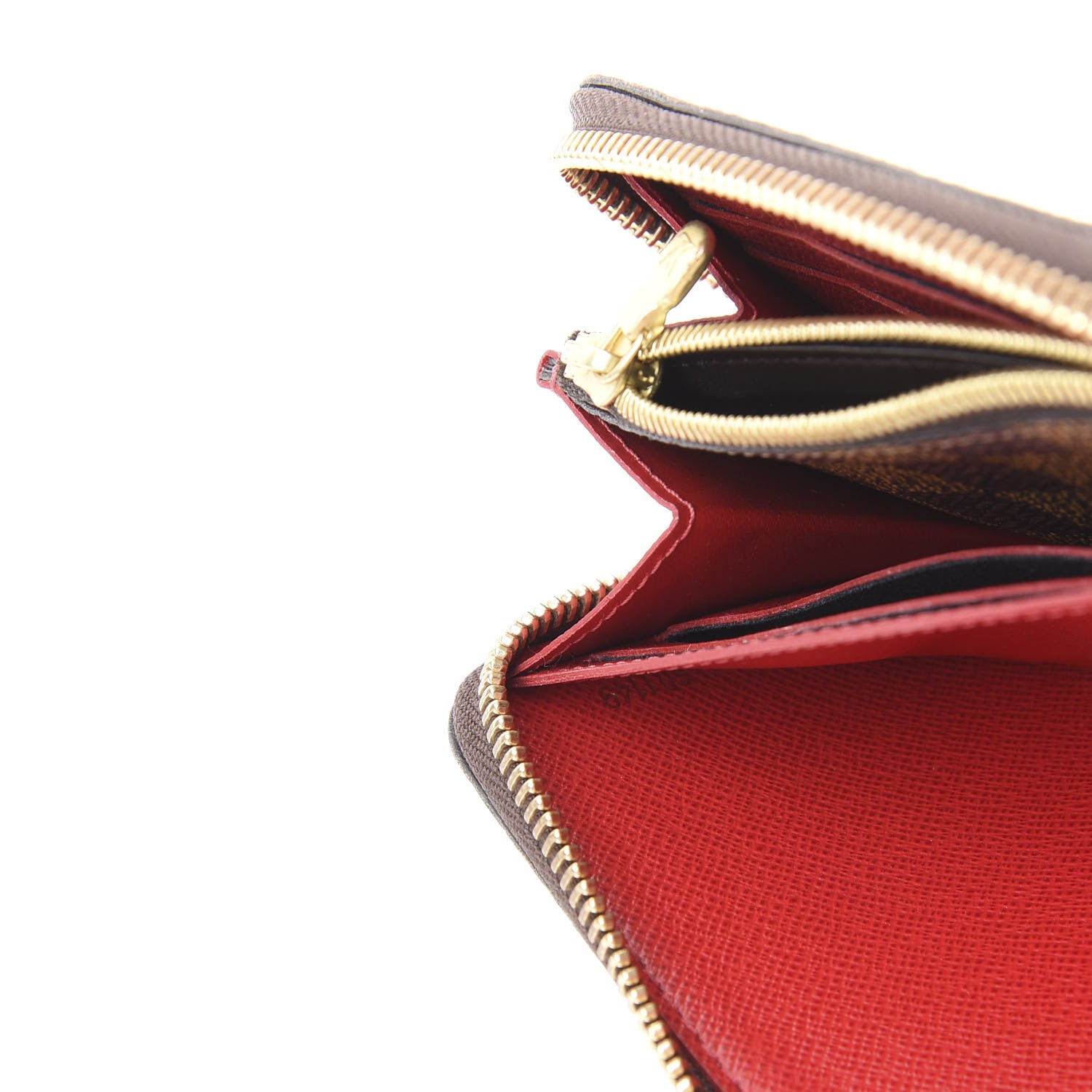 Louis Vuitton Damier Ebene Clemence Wallet Cherry 8 of 10